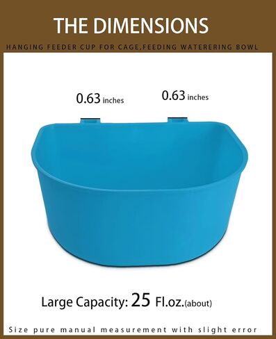 5 Pack Cage Cups Chicken Birds Feeder Water Bowl 25 OZ Rabbit Feeding Watering Dish for Travel Carrier Cat Puppy Food Dispenser Hanging Wire Cages Treats Box Seed Drinking Coop Cup Birdbath in Saudi Arabia