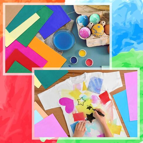 Honoson 45 Sheets Bleeding Tissue Paper 20 x 27.5 Inch Watercolor Bleeding Paper for Art Wet Strength Tissue for DIY Project Scrapbooking Greeting Card Watercolor Collage Art Craft, 15 Assorted Colors in Saudi Arabia