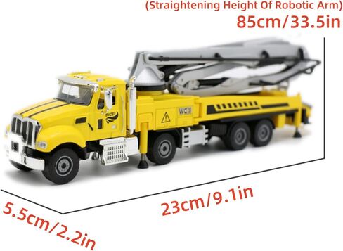 1/55 Scale Concrete Pump Truck Construction Equipment Vehicle Engineering Vehicle Model Gifts for Boys Adult Birthday in Saudi Arabia