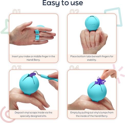 Ivyne Handi Berry - جامع خردة الأعشاب الضارة فينيل ، حلقة جامع الخردة المحمولة المحمولة ، أدوات إزالة الأعشاب الضارة لنقل حرارة الفينيل ، حامل أوراق الورق HTV وملصقات ، (لافندر) in Kuwait