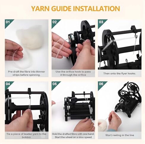 Yarn Spinner Machine - 800 RPM Electric Spinning Wheel - Scarves Blankets Sweaters Weaving Ball Winder with 3 Spools, Forward/Reverse Switch, Adjustable Speed (White) in Saudi Arabia