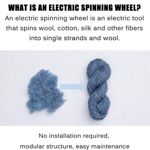 Electric Yarn Winding Machine, Automatic Spinning Wheel with Speed Control, Forward and Reverse, for Knitting and Weaving Wool Yarn, Ideal for Roving Process in Saudi Arabia