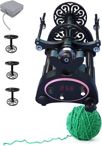 Household Digital Display Mini Electric Spinning Wheel Wool Fibre Twisting, Forward and Reverse(Green) in Kuwait