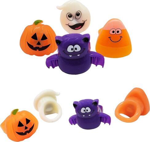 The Dreidel Company Halloween Light-Up Jewelry, Costume Accessory, Halloween Party Favor 1.5" (Light-Up Rings) in Saudi Arabia