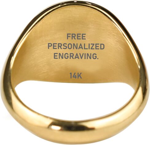 14K Solid Gold Memento Mori Signet Ring | Amor Fati Signet Ring | Stoicism Round Ring | | Marcus Aurelius Ring | Philosophy Jewelry | Death Reminder Ring | Gift for Stoic | Life and Death Ring Amulet in Saudi Arabia