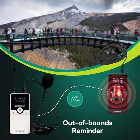 Retekess TT116 Factory Tour Guide System, Group Tour Headset System, Noise Reduction, Lightweight, Listening Device for Plant Tour(1 Transmitter 15 Receivers) in Saudi Arabia