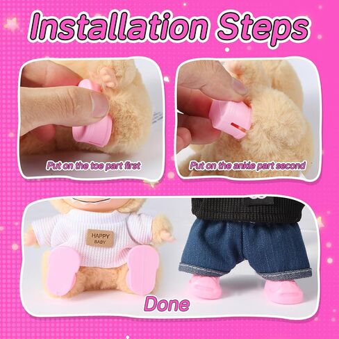 10-Pack 17cm Doll Accessories – Sport Shoes and Glasses Set for Gen 1/2/3 Dolls, 6 Colors（Doll Not Included） in Saudi Arabia
