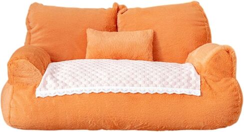 Sofa for Pets Couch for Kittens and Small Dogs Indoor Lounger with Anti-Slip Base, L in Kuwait