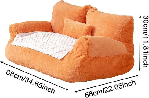 Sofa for Pets Couch for Kittens and Small Dogs Indoor Lounger with Anti-Slip Base, L in Saudi Arabia