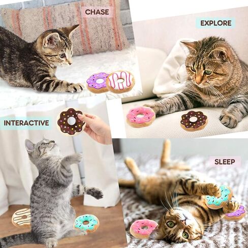 CiyvoLyeen Valentine's Day Catnip Toys Set of 5 Soft Valentine Letter Plush Cat Toys Interactive Catnip Filled Kitty Supplies for Cat Lovers Gift Heart Rose Love Letter Cat Teething Chew Toy in Kuwait
