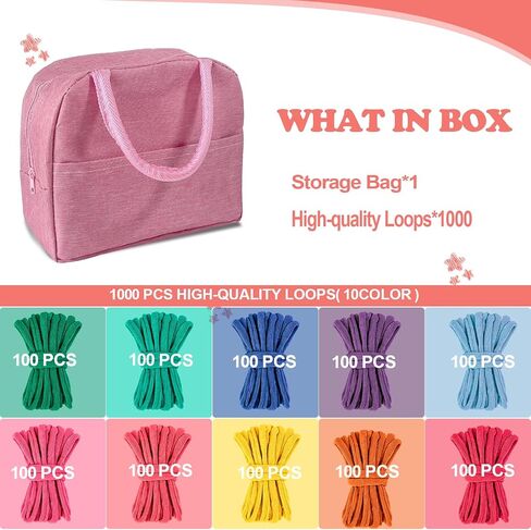 Weaving Loom Kit-Includes 2 Pcs 7" Potholder Frame,400 Pcs Weaving Loom Loops,2 Long Crochet Hooks and Bag-Potholder Loom Knitting Kits and Gifts for Beginners, Make 11 Masterpieces in Saudi Arabia