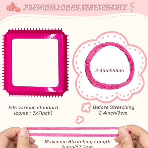 800 PCS Pastel Loom Loops for 7-Inch Weaving Loom – Soft Colored Refill Bands for DIY Potholder Crafts – Girls Gift Kit for Kids Ages 6+, Arts & Craft Supplies in Saudi Arabia