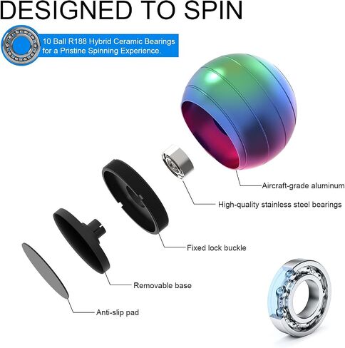 Kinetic Spinning Desk Toys, Fidgets for Anxiety and Stress for Adult Teen Cool-Stuff, Party Gifts for Christmas & Halloween (Circular/Cylindrical/Conical) in Saudi Arabia