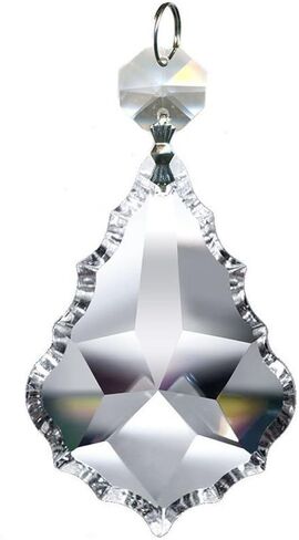 Asfour 1.5 Inches Clear French Cut Lead Crystal, 38mm Set of 10pcs in Saudi Arabia