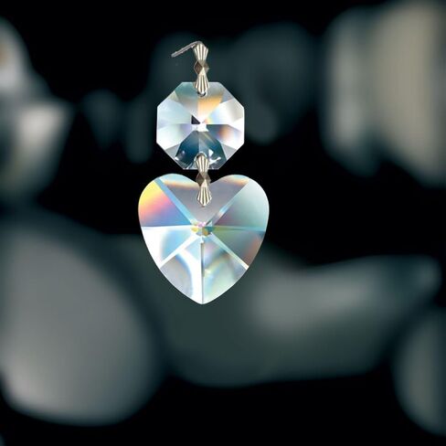 Crystal Accent Octagon with Crystal Heart Chrome in Saudi Arabia
