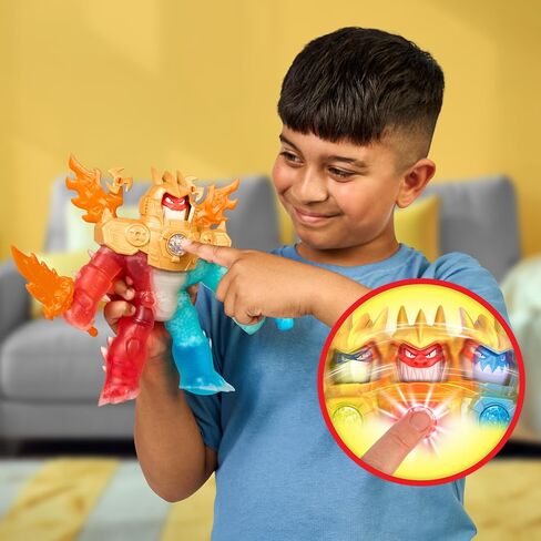 Heroes of Goo Jit Zu Goo-Tron Supreme Combines The Power of Blazagon, Pantaro & Thrash in 1 Ultimate Hero, with 3 Different Goo Fillings, 35+ Phrases & Lights, Face Swap & Triple Attack Feature in Saudi Arabia