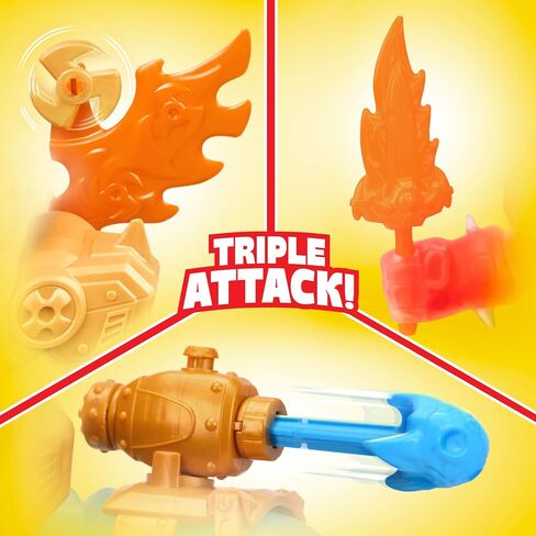 Heroes of Goo Jit Zu Goo-Tron Supreme Combines The Power of Blazagon, Pantaro & Thrash in 1 Ultimate Hero, with 3 Different Goo Fillings, 35+ Phrases & Lights, Face Swap & Triple Attack Feature in Saudi Arabia