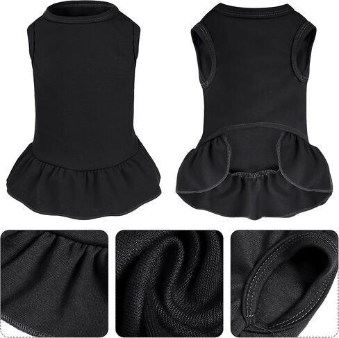 Dog Dresses Cat Skirt Solid Color Dog Clothes Summer Sleeveless Puppy Girl Clothes for Small Pet Dogs Cats (Pink, Small) in Saudi Arabia