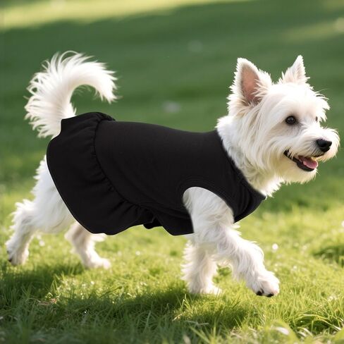 Dog Dresses Cat Skirt Solid Color Dog Clothes Summer Sleeveless Puppy Girl Clothes for Small Pet Dogs Cats (Pink, Small) in Saudi Arabia