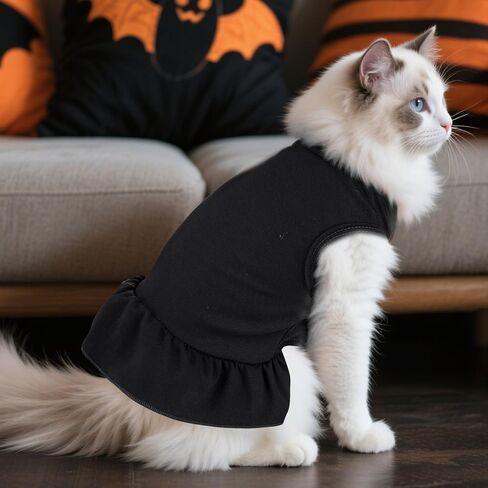 Dog Dresses Cat Skirt Solid Color Dog Clothes Summer Sleeveless Puppy Girl Clothes for Small Pet Dogs Cats (Pink, Small) in Saudi Arabia