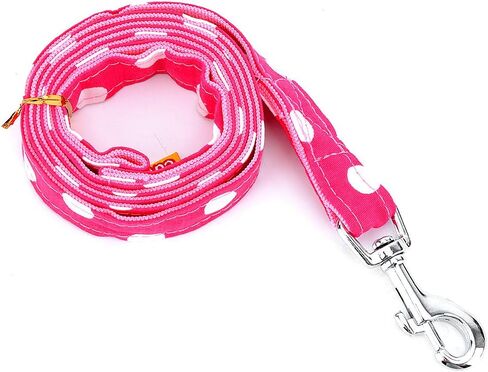 SELMAI Puppy Small Dog/Cat Dots Vest Harness Leash Set Mesh Padded No Pull Lead Pink S in Kuwait