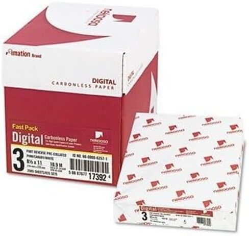 Nekoosa 17392 Fast Pack Digital Carbonless Paper, 8-1/2 x 11, Pink/Canary/White, 2500/Carton in Saudi Arabia