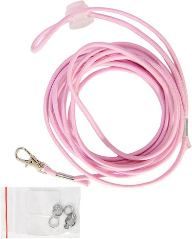 Escape Proof Parrot Bird Leash with Cord Elastic Bird Leash With Metal Ankle Rings Pet Bird Training Rope 3Meter in Kuwait