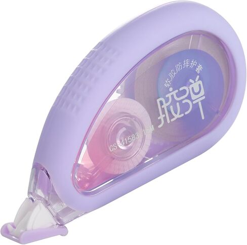Correction Tape with Rubber Edging, 49 Feet Aesthetic Cute White Correction Tape Featuring Shock-Absorbing Edging for Smooth, Durable, and Precise Mistake Fixing (1Piece, Pink) in Kuwait