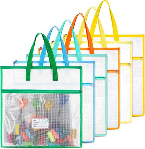 Feifeiya 6 Pack 17.7 بوصة خياطة خياطة حقيبة خياطة خياطة خياطة التطريز كيس تخزين منظم مع مقبض وجيب سحاب in Kuwait