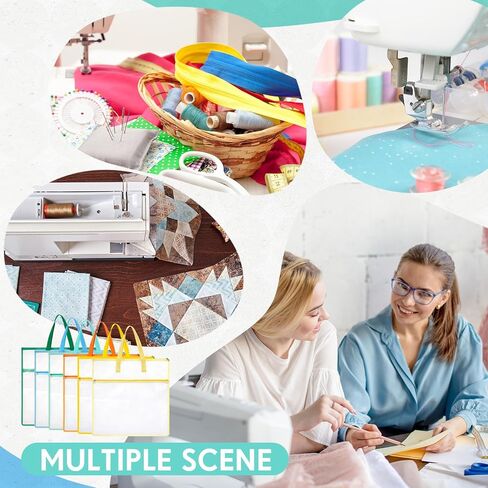 Feifeiya 6 Pack 17.7 بوصة خياطة خياطة حقيبة خياطة خياطة خياطة التطريز كيس تخزين منظم مع مقبض وجيب سحاب in Kuwait