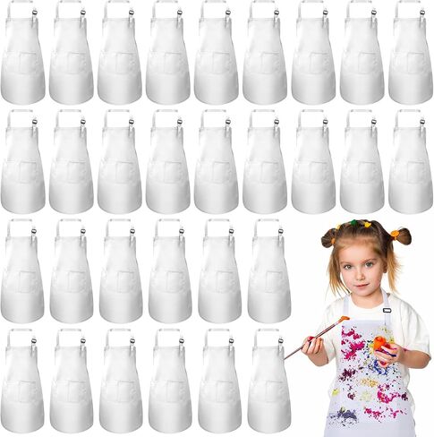 Handepo 30 PCS Children Apersts Apons Chef Chef Apron Kids Comfor in Saudi Arabia
