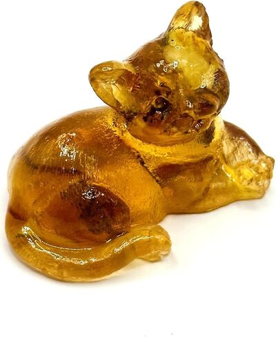 USA Handmade Baltic Amber Cat Figurine, Genuine Amber Home Decor, Decorative Christmas Gift, KIZIMA in Saudi Arabia