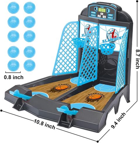 Table Top Games ، Glow in the Dark Mini Basketball Game - Desktop Games for Kids ， Tost Desk of Office للبالغين - هدايا كرة السلة للأولاد 3 4 5 6 7 8 9 10 11 12 in Kuwait