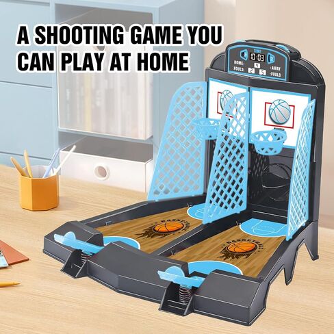 Table Top Games ، Glow in the Dark Mini Basketball Game - Desktop Games for Kids ， Tost Desk of Office للبالغين - هدايا كرة السلة للأولاد 3 4 5 6 7 8 9 10 11 12 in Kuwait