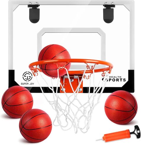 Pro Room Basketball Hoop فوق الباب - طوق كرة السلة المثبتة على الحائط مع إكسسوارات كاملة - كرة السلة الداخلية للأطفال والكبار in Kuwait