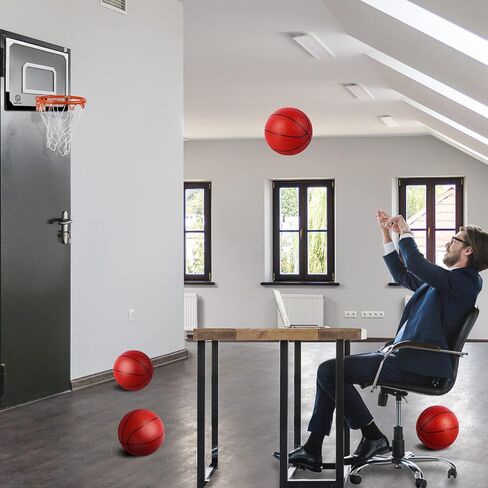 Pro Room Basketball Hoop فوق الباب - طوق كرة السلة المثبتة على الحائط مع إكسسوارات كاملة - كرة السلة الداخلية للأطفال والكبار in Kuwait