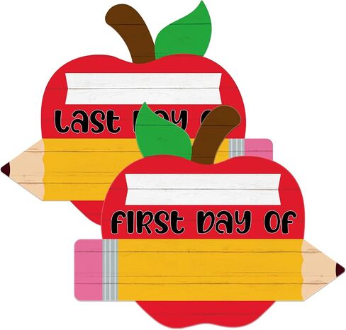 Waahome First and Last Day of School Chalkboard Sign - اليوم الأول من رياض الأطفال ما قبل المدرسة في المدرسة in Kuwait