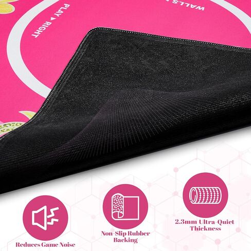 Mahjong Mat مع القواعد - 31.5 × 31.5 بوصة Neoprene Mahjong Table Mat لمجموعة Mahjong Tile Set & Poker Games ، مكافحة الضوضاء. in Kuwait
