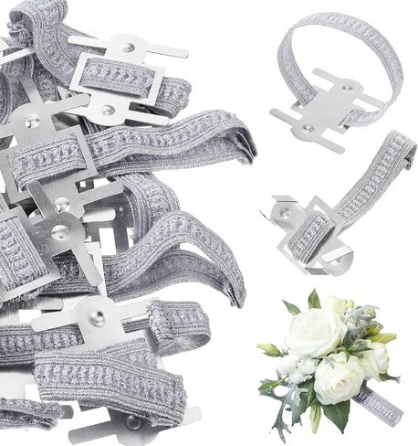 14 PCS CORSAGE LISTLET BAND SILVER SILVER in Kuwait