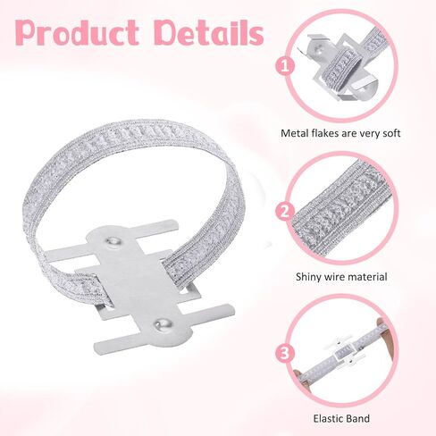 14 PCS CORSAGE LISTLET BAND SILVER SILVER in Kuwait