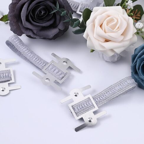 14 PCS CORSAGE LISTLET BAND SILVER SILVER in Kuwait