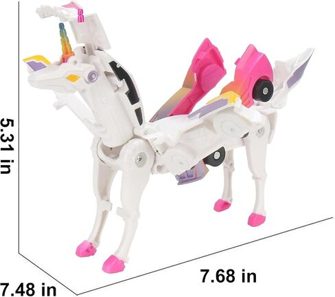 سيارة Unicorn تحويل لعبة التحول مع تصادم سيارة تحويل ， لألعاب يونيكورن للفتيات العمر 4-6 | هدية الحفلات لعيد الميلاد ، عيد الميلاد (انبهار الوردي) in Kuwait