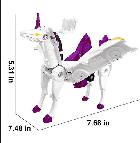 سيارة Unicorn تحويل لعبة التحول مع تصادم سيارة تحويل ， لألعاب يونيكورن للفتيات العمر 4-6 | هدية الحفلات لعيد الميلاد ، عيد الميلاد (انبهار الوردي) in Kuwait