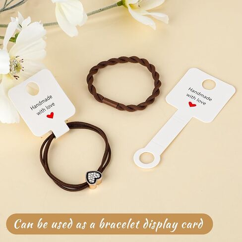 Thinp 100 PCS Ceychain Charging ، بطاقة عرض المفاتيح ذات اللصق الذاتي مصنوعة يدويًا مع بطاقات عرض بطاقات Love Blank Cards 4x1.5 in Kuwait