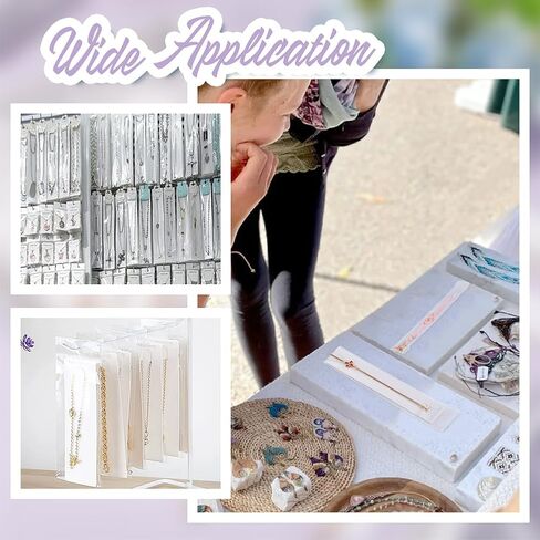 PH PandaHall 100pcs Bracelet Display Card, 8.2x1.1" White Necklace Cards Jewelry Cards for Selling with OPP Bags Bracelet Display Cards for Choker Necklace Jewelry Display Packaging Selling in Saudi Arabia