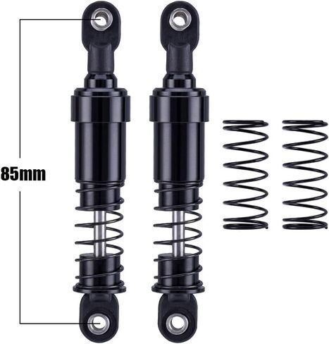 4pcs الصدمات الكبيرة من الألومنيوم لـ 1/10 RC Crawler LCG Chassis Gspeed V3 Element Enduro SCX10 TRX4 Gamde R1 Comps Builds DIY (أسود 85 مم 4pcs) in Kuwait