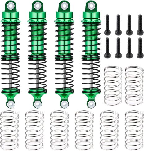 All Metal Shocks Front Rear Oil Shocks Absorber for Tra-xxas 1/18 LaTrax Teton Desert Prerunner Shock Absorber Damper Set 1/18 RC Upgrades Parts Replace Parts 7660 7665(4-Pack) (Red) in Saudi Arabia
