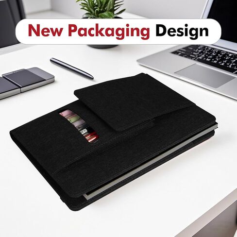 Journal Cover for Rocketbook Flip | Executive Size 6"x8.8" Fits A5, 6"x9" Steno Pad/Notebook & Top Spiral Notepad | Waterproof Protective Case with Pen Loop Holder & File Storage (Black) in Kuwait