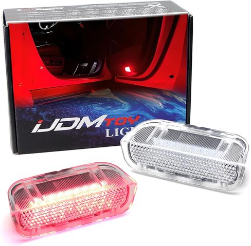 iJDMTOY Xenon White Full LED Side Door Courtesy Lamps Compatible With Volkswagen EOS Golf GTI Jetta Passat CC etc, OEM Replacement, By 18-SMD Xenon White LED Lights & CAN-bus Error Free in Saudi Arabia