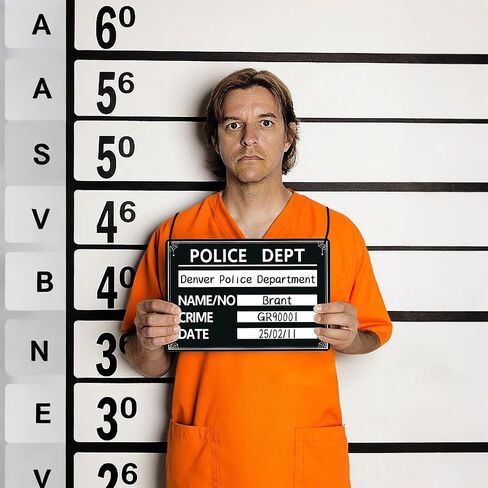 Codree 4 Set Halloween Prisoner Costume Complates ، علامة اسم السجين ، لوحات الأسماء المدعمة تسجيل Prop for Halloween Playing Cosplay Supplies Supplies in Saudi Arabia